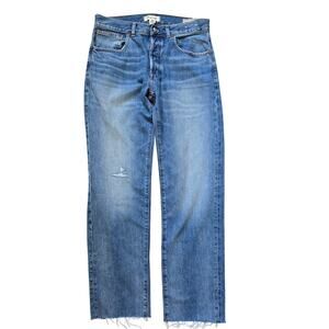 *NWT Madewell Womens The Dean Easy Straight Jeans Size 27 High-rise Button fly